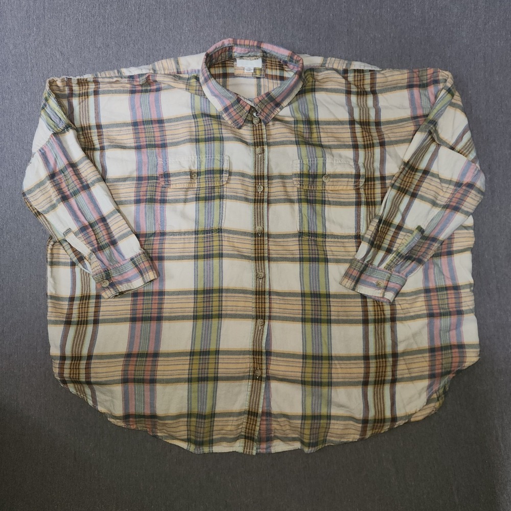 American Eagle Women's Size Large Oversized Super Soft Cotton Blend Flannel...